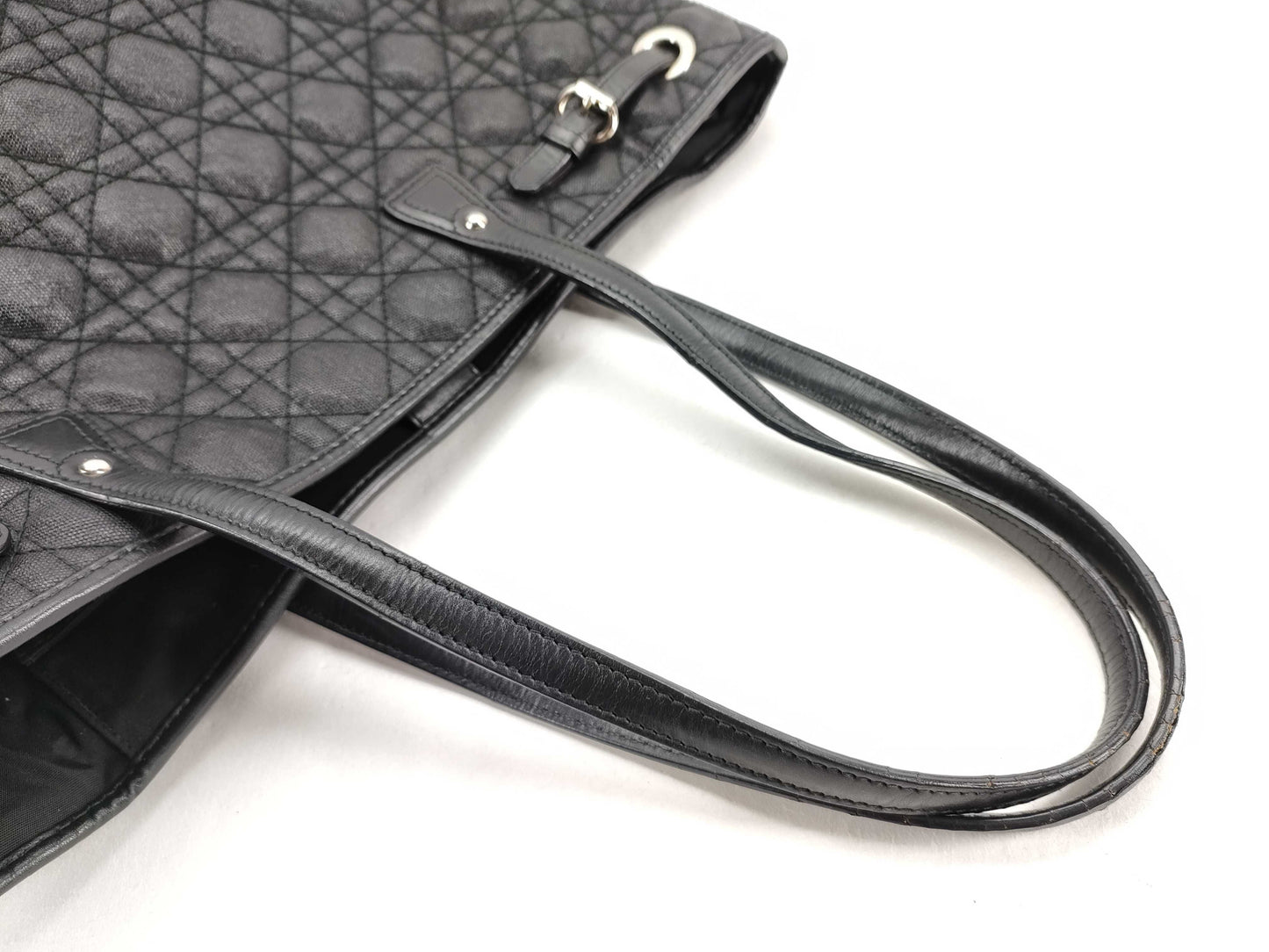 Dior Lady Dior ID - Dior Lady Dior Cannage Panarea Coated Canvas Tote Bag Black 01-RU-0122 34 Tote Bag