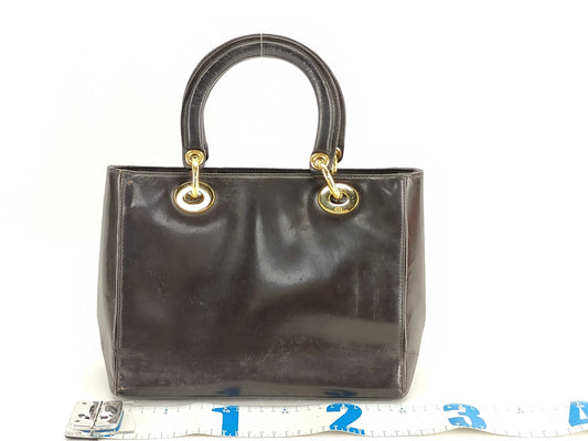 Dior Lady Dior Christian Dior Lady Dior Patent Leather 2-Way Handbag Handbag
