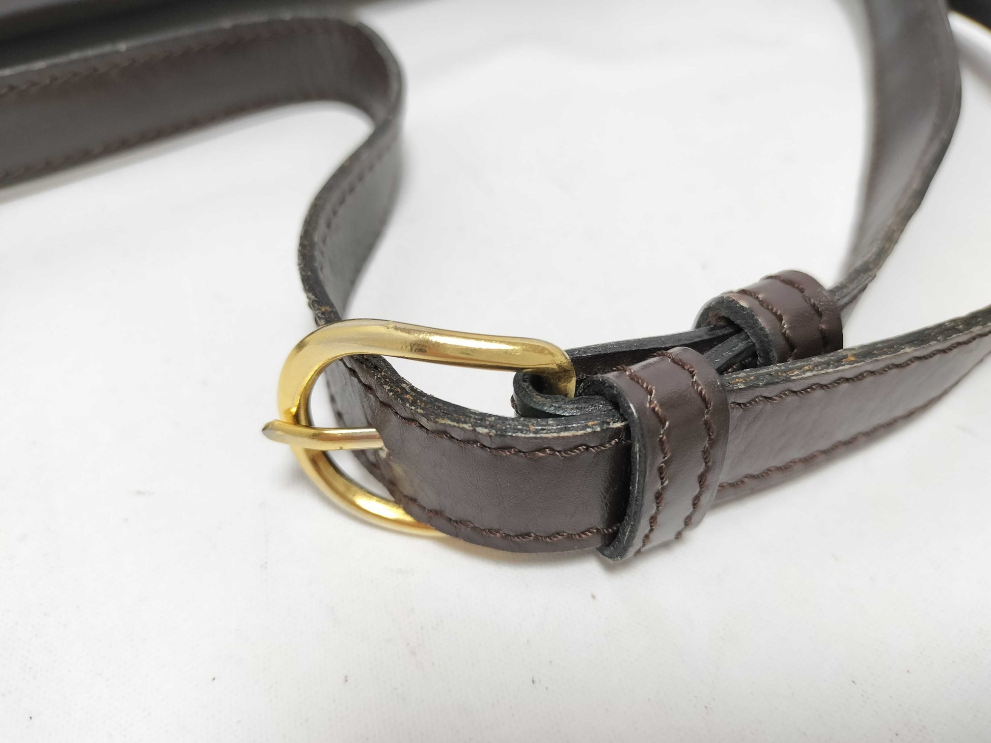 LOEWE Calf Leather Shoulder Bag Brown