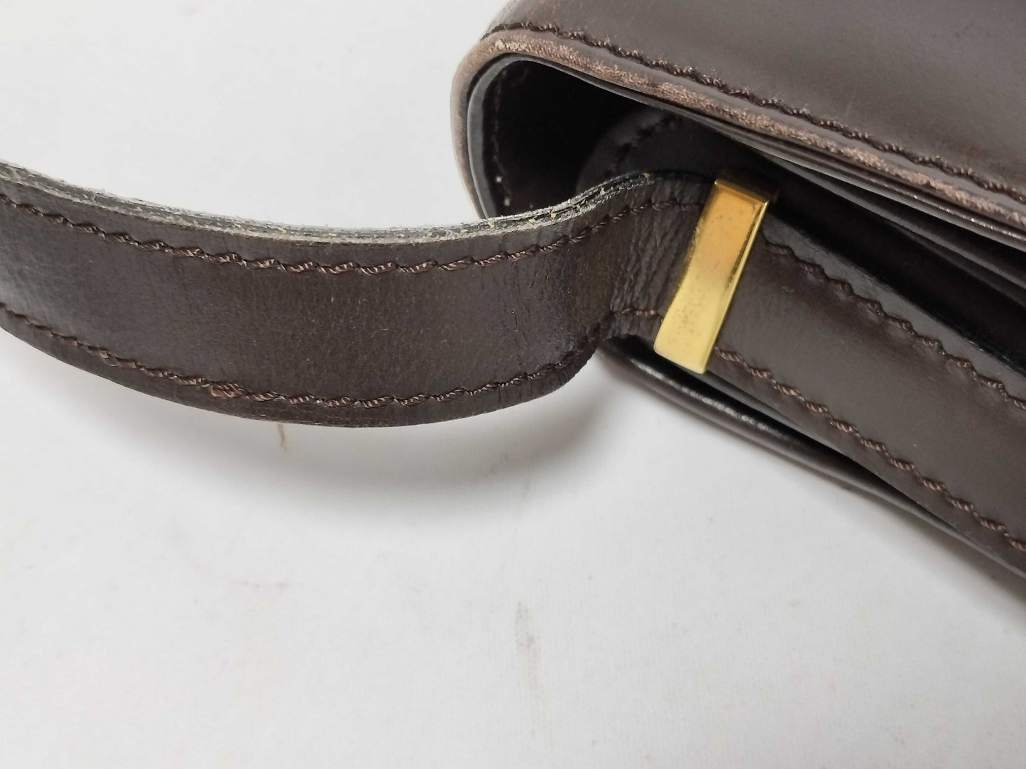 LOEWE Calf Leather Shoulder Bag Brown