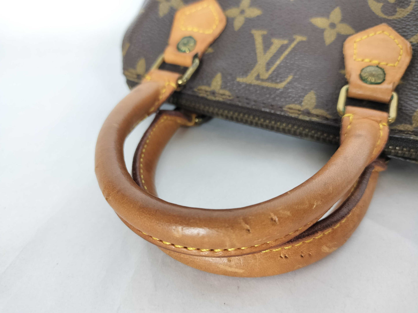 LOUIS VUITTON Monogram Mini Speedy M41534 Brown Pouch