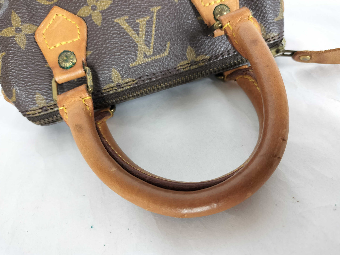 LOUIS VUITTON Monogram Mini Speedy M41534 Brown Pouch