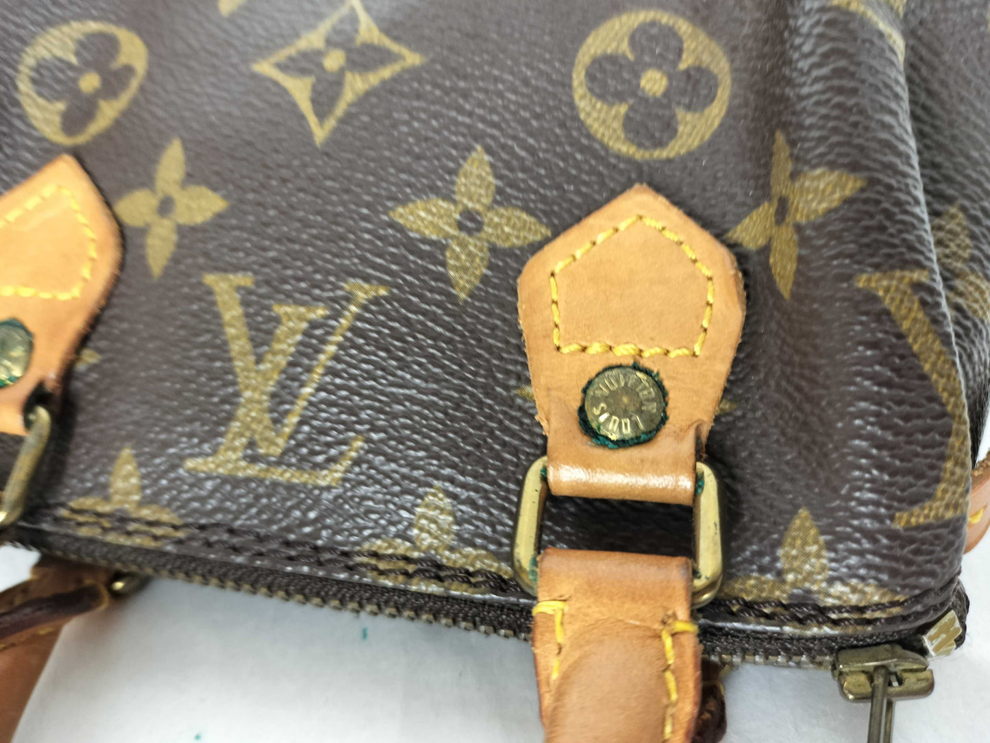 LOUIS VUITTON Monogram Mini Speedy M41534 Brown Pouch
