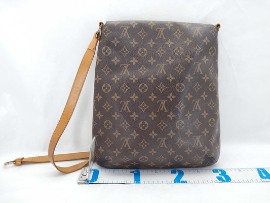 LOUIS VUITTON Monogram Musette M51256 AS1004 Brown Shoulder Bag with Damaged Shoulder Strap