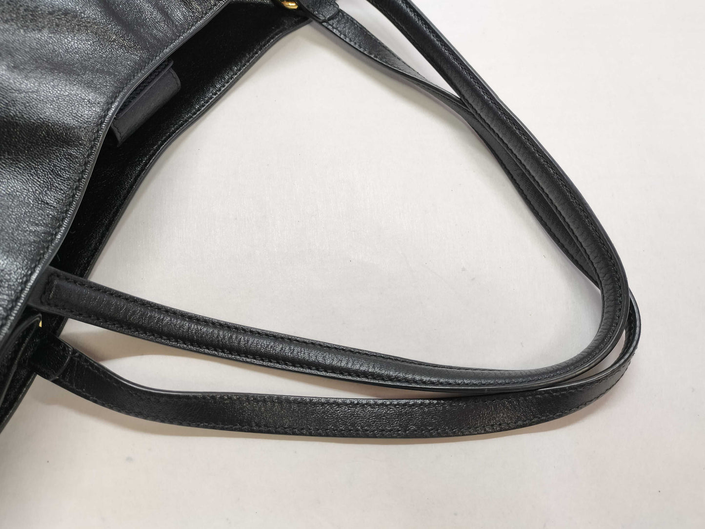 GUCCI PH - Gucci Black Leather Horsebit 1955 Large Tote Bag