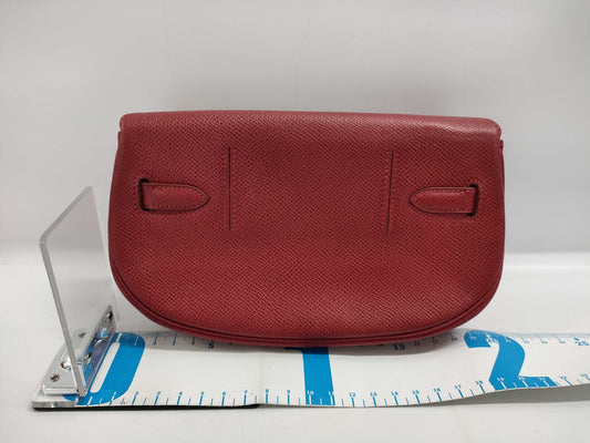 HERMES Banana Kelly Pouch with Gold Hardware and Round X Stamp