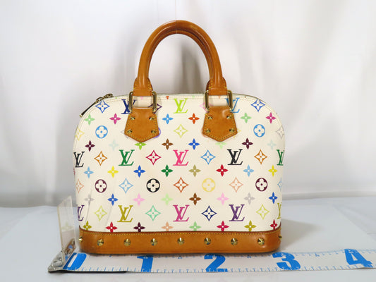 LOUIS VUITTON Monogram Multicolore Alma M92647 FL0094 White Handbag