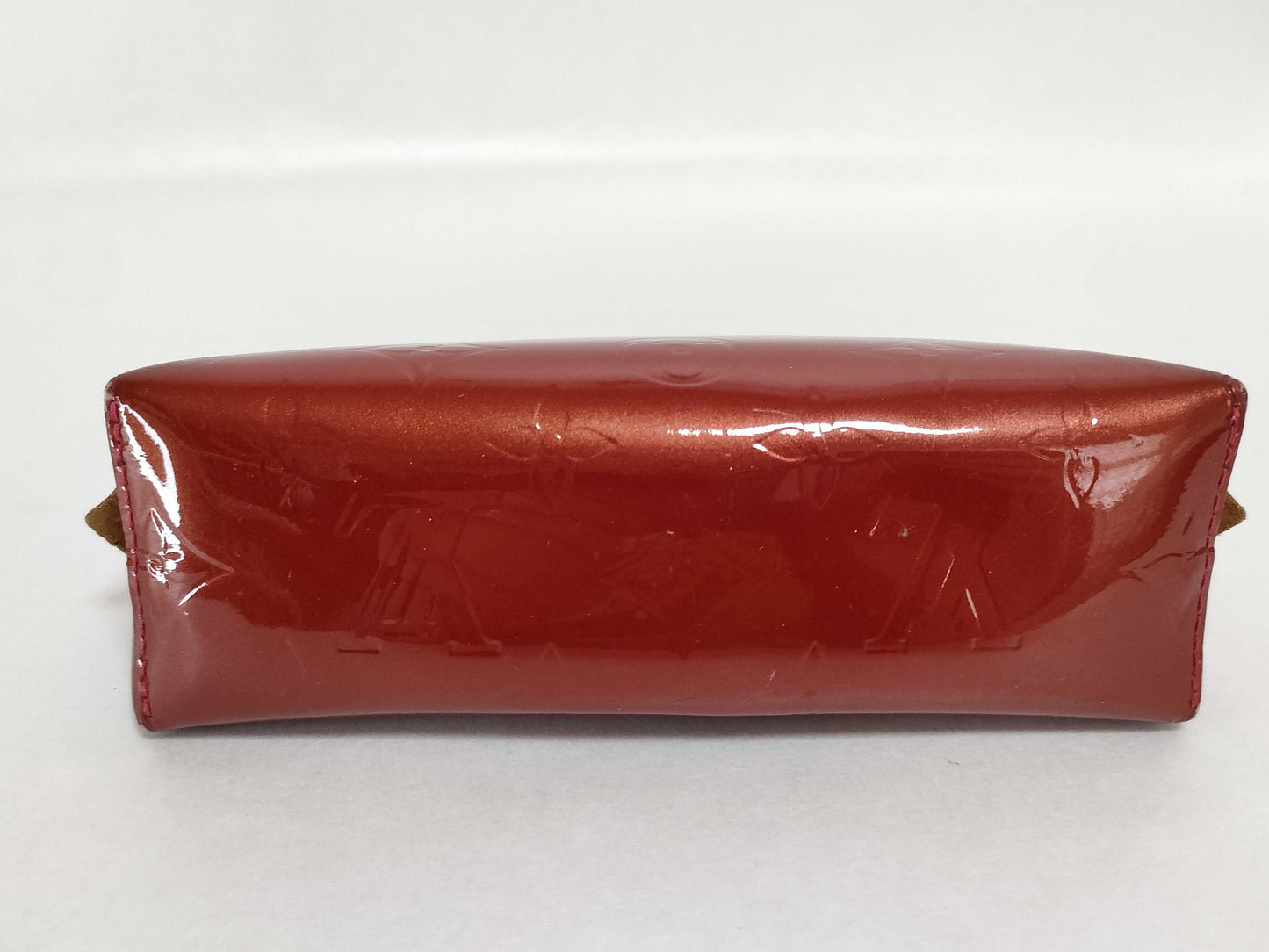 LOUIS VUITTON Vernis Cosmetic Pouch, Red, M91496 CA1172, Louis Vuitton Pouch