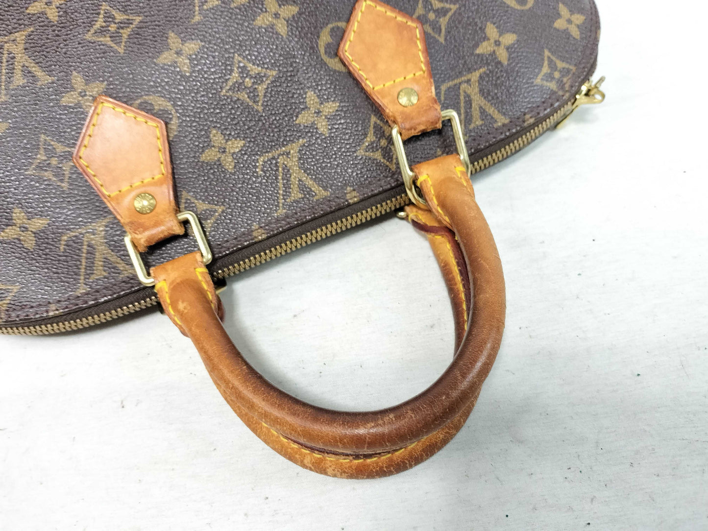 LOUIS VUITTON Monogram Alma Handbag M51130 Brown