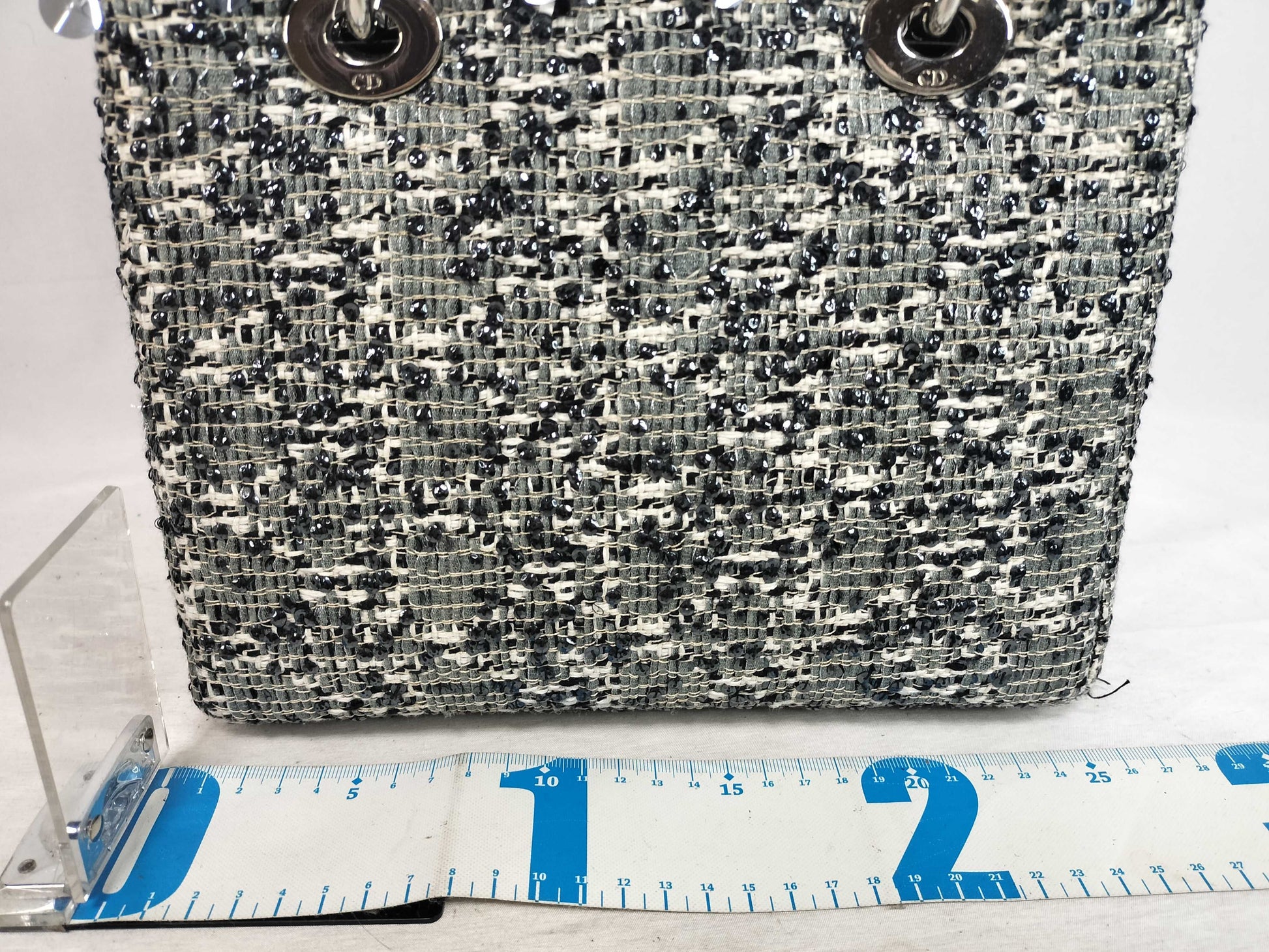 Dior Christian Dior Lady Dior Tweed Black Handbag