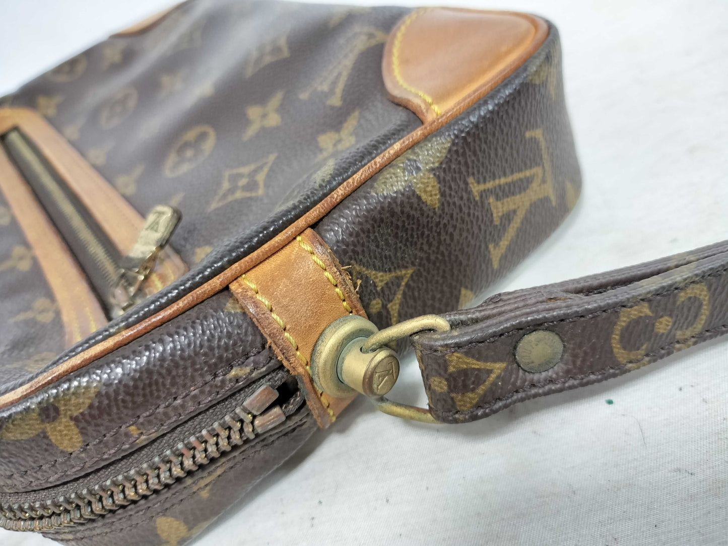 LOUIS VUITTON Monogram Marly Dragonne Brown Second Clutch Bag