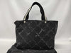 CHANEL Black Nylon Hand Tote Bag
