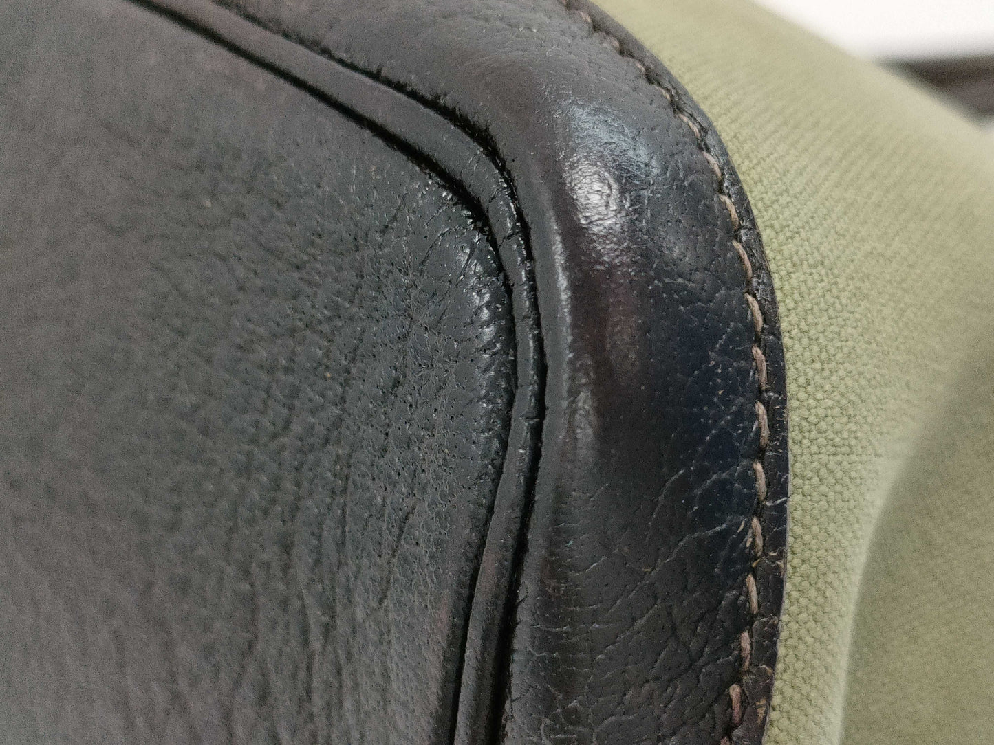 HERMES Garden Party PM Toile Offier Khaki Handbag