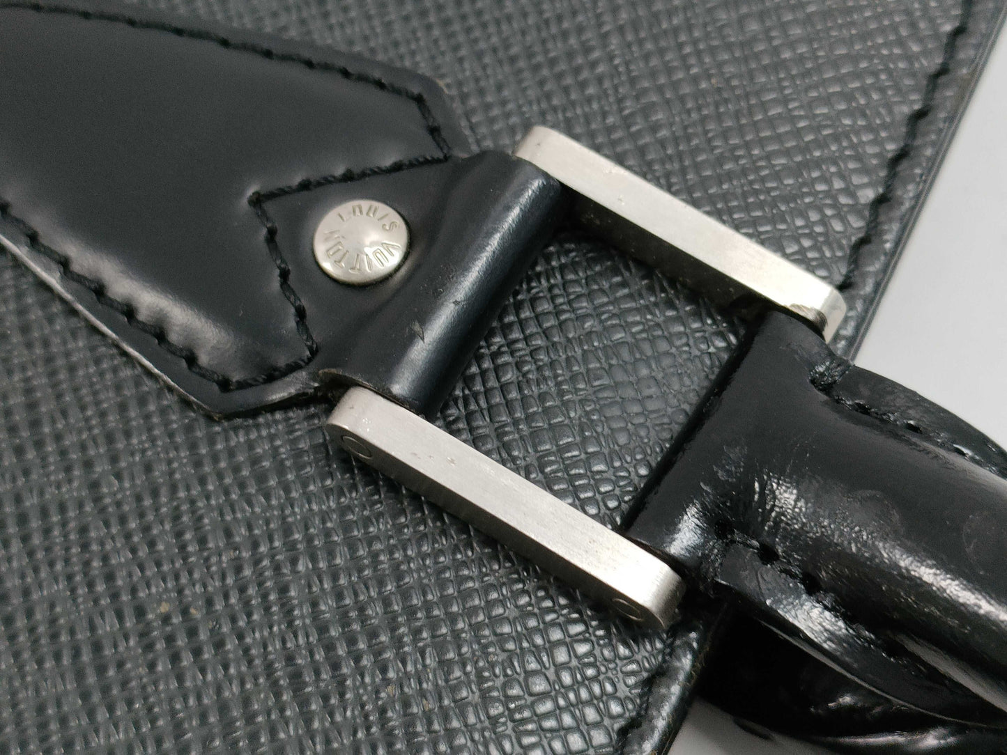LOUIS VUITTON Louis Vuitton Porte-Document Rosan Taiga Noir Business Bag M30058 Business Bag