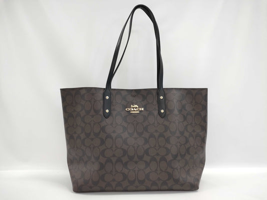 COACH Signature Tote Dark Brown Tote Bag