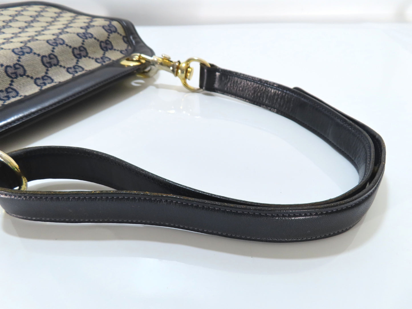GUCCI GG Canvas Navy Handbag Shoulder Bag