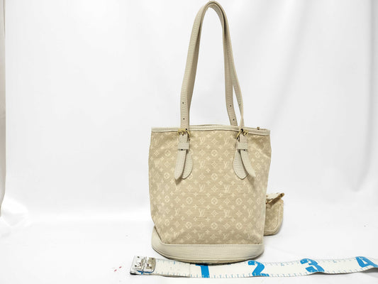 LOUIS VUITTON Monogram Mini Lin Bucket PM Shoulder Bag with Pouch M95316