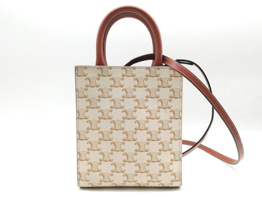 CELINE Triomphe Mini Vertical Cabas 2-way Handbag