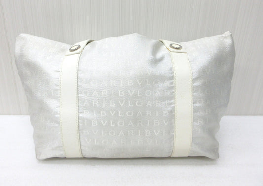 BVLGARI Logomania Canvas and Leather Handbag Tote Bag Approx. W42 x H24cm Tote Bag