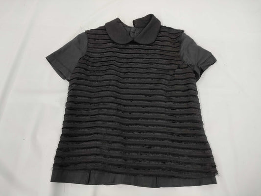 COMME des GARCONS COMME de GARCONS COMME de GARCONS COMME des GARCONS Early Archive AD2006 Velour Border Sleeveless Top Blouse Black Size M