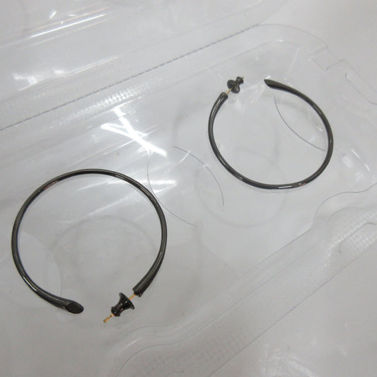 Unused CAREERING PLACEBO 1101 Black Hoop Ring/Earrings, K18 SV925, Original Price: 47,300 yen
