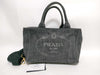 PRADA Canapa Bag Denim Handbag with Shoulder Strap