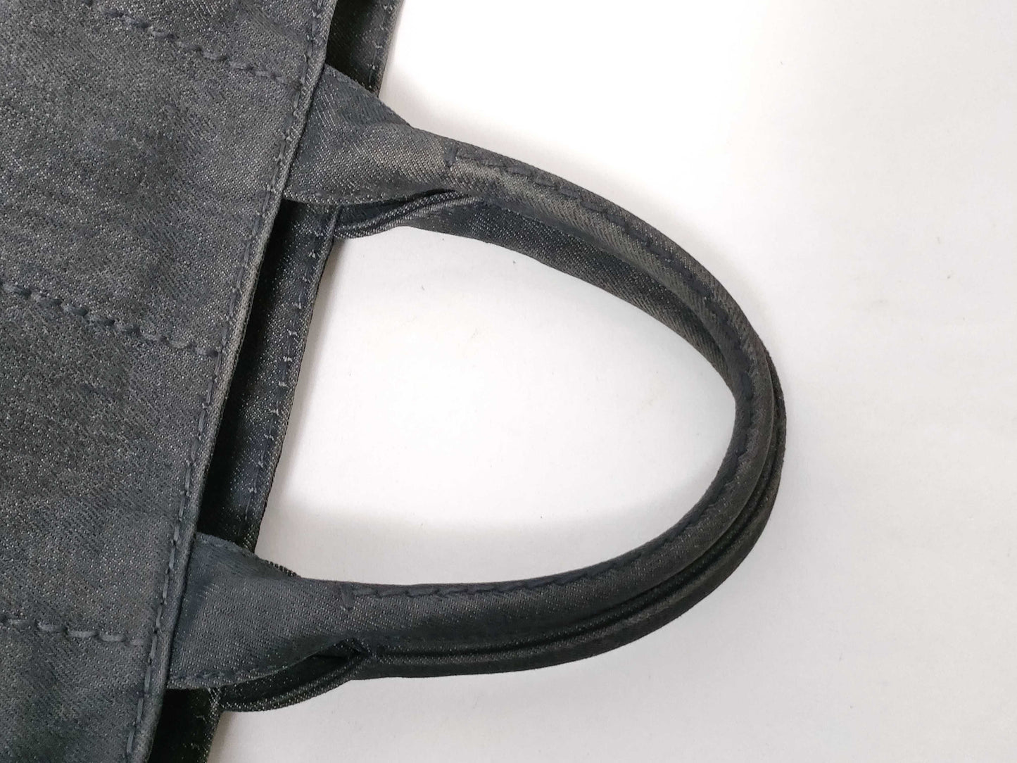 PRADA Canapa Bag Denim Handbag with Shoulder Strap