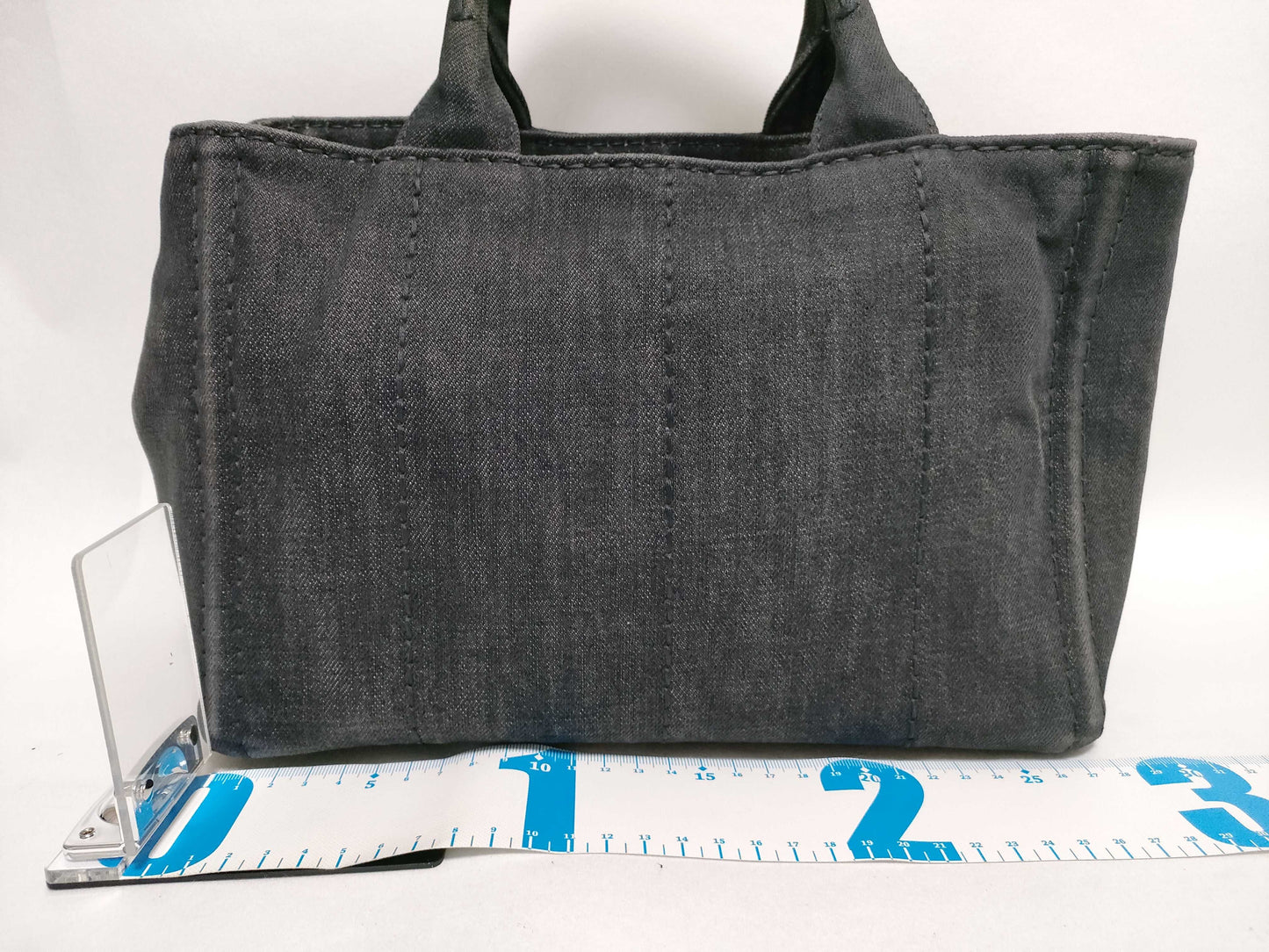 PRADA Canapa Bag Denim Handbag with Shoulder Strap