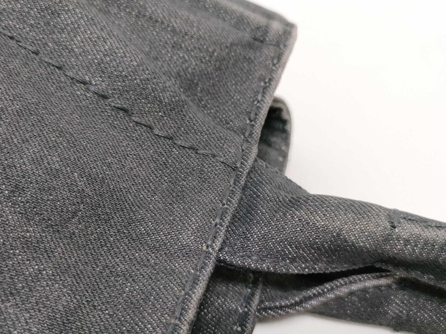 PRADA Canapa Bag Denim Handbag with Shoulder Strap