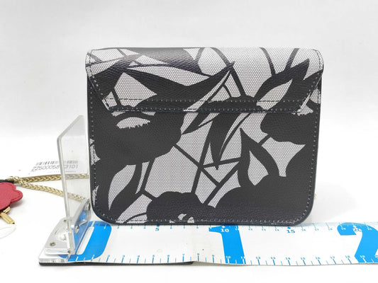 FURLA FURLA Chain Shoulder Bag Metropolis Black Flower Pouch