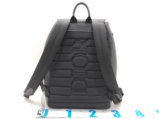 Dior Saddle Backpack, Black Leather