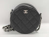 CHANEL CHANEL Round Chain Clutch Matelasse Black Shoulder Bag