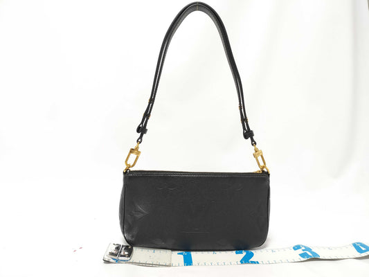 LOUIS VUITTON Monogram Empreinte LOUIS VUITTON M58520 Myrty Pochette Accessoires Empreinte Black Pouch