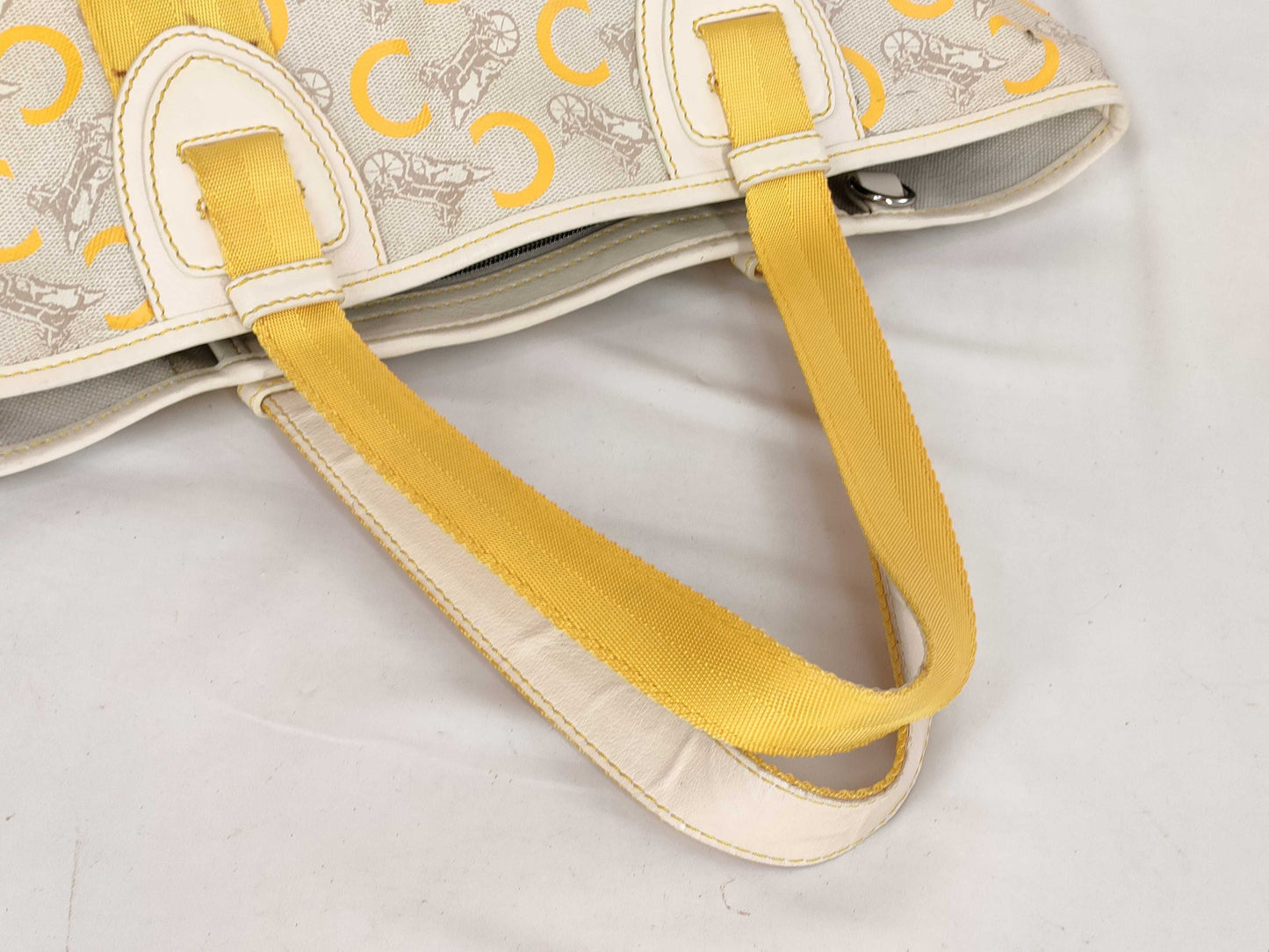 CELINE Tote Bag Beige x Yellow Carriage C Tote Bag