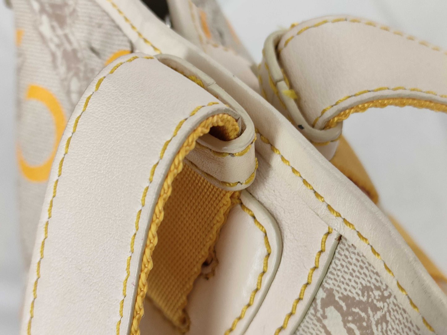 CELINE Tote Bag Beige x Yellow Carriage C Tote Bag