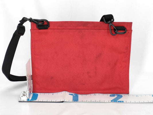BALENCIAGA Explorer Shoulder Bag Pochette Sacoche Nylon Red Shoulder Bag