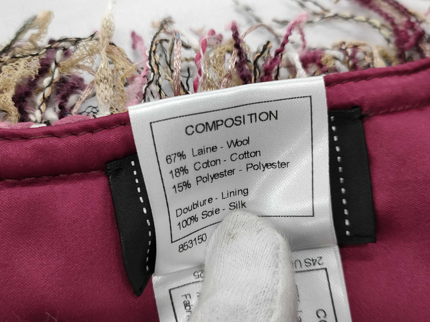 CHANEL Sequin-Mix Tweed Jacket with Rhinestones U05350K10549 Size 24S, Size 38 Jacket