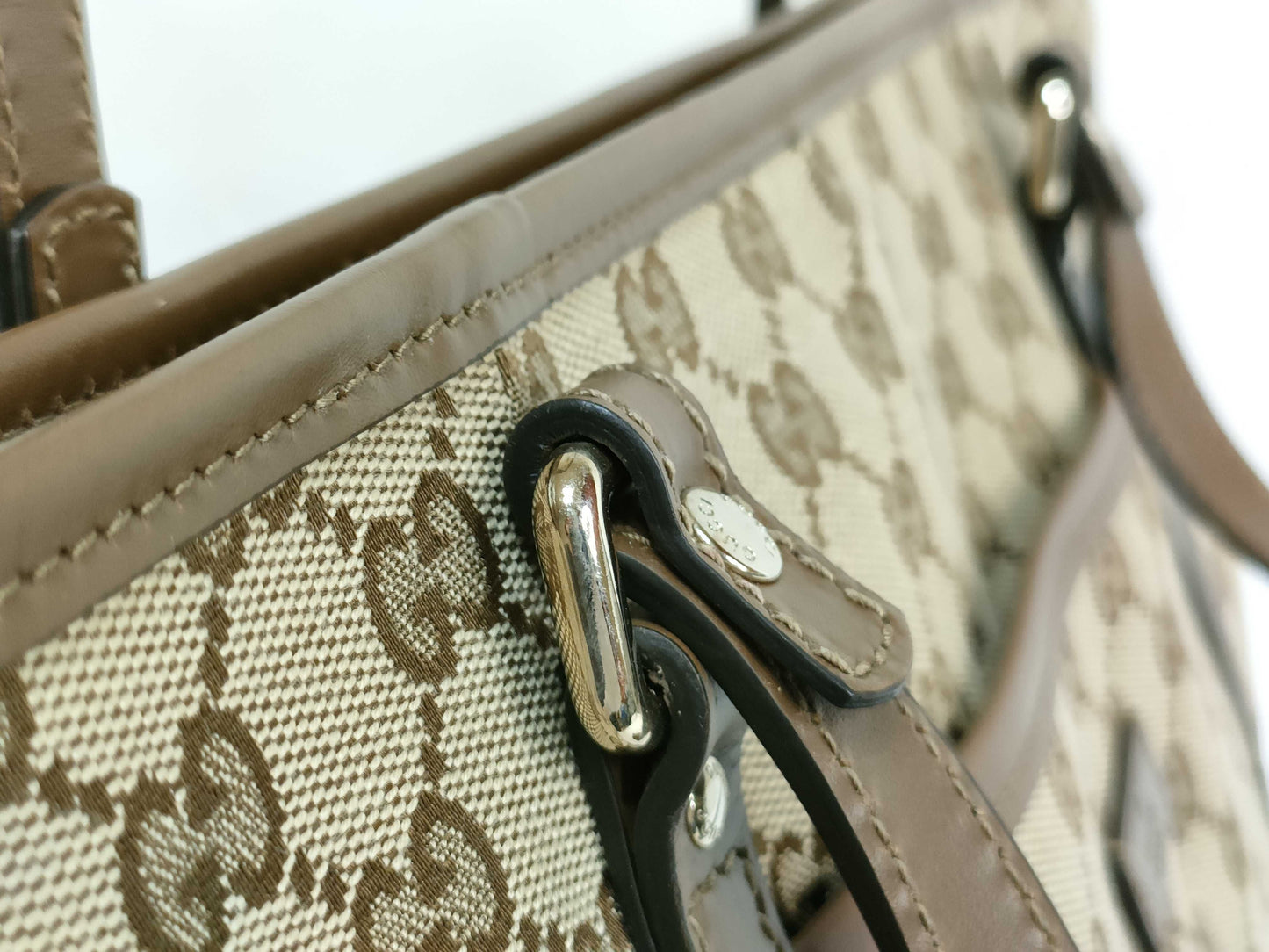 GUCCI GG Canvas GUCCI GG 388929 Canvas Tote Bag