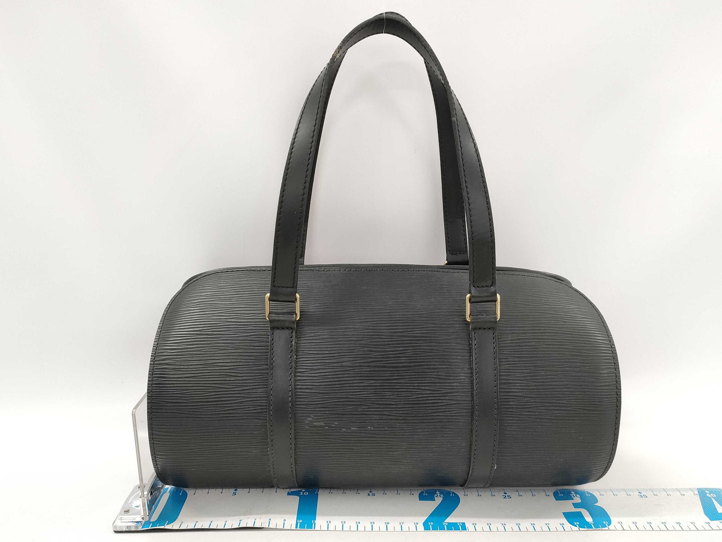 LOUIS VUITTON Epi Soufflot Handbag with Pouch, Black