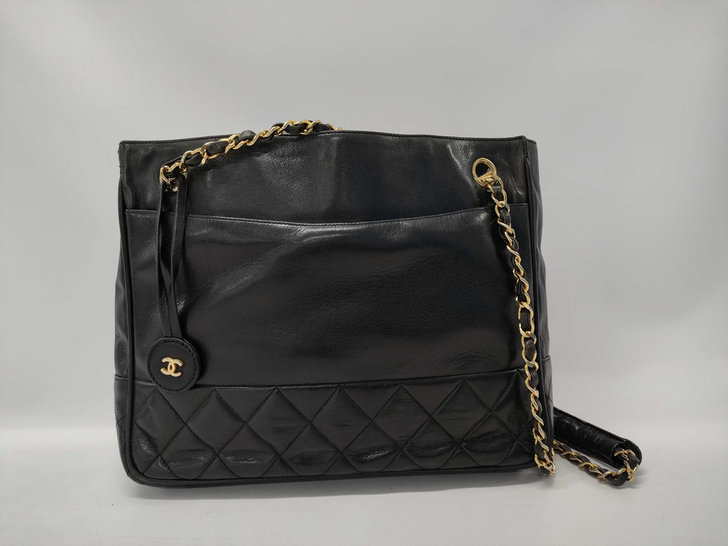 CHANEL Matelasse Lambskin Chain Tote Bag