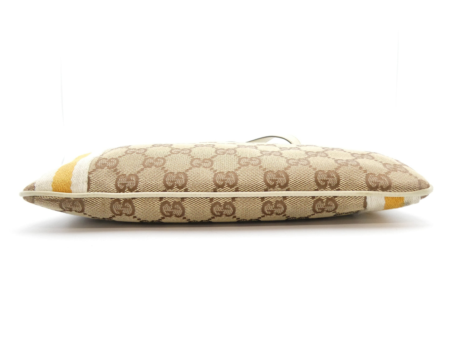 GUCCI Sherry GG Canvas and Leather Shoulder Bag