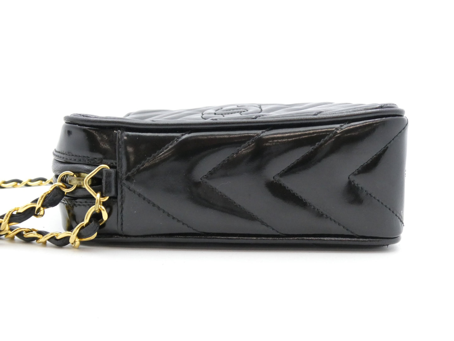 CHANEL Coco Mark Enamel Fringe Chain Shoulder Bag