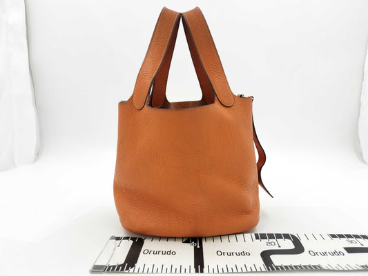 HERMES Picotin PM Handbag Orange