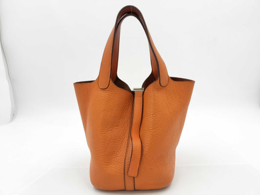 HERMES Picotin PM Handbag Orange