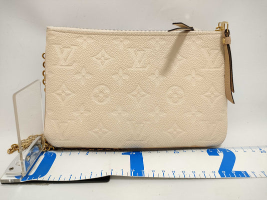 LOUIS VUITTON Monogram Empreinte Pochette Double Zip M63919 GI0189 Beige RFID Enabled Pouch