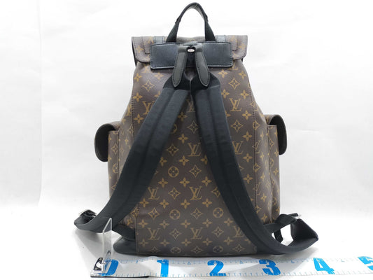 LOUIS VUITTON Monogram Macassar Christopher MM Backpack M43735 TR2125 Brown