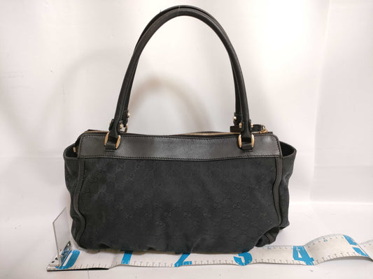 GUCCI GG Canvas GUCCI Gucci Abbey Tote Bag GG Pattern GG Canvas Black Tote Bag