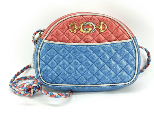 GUCCI 534951 Leather Quilted Zumi Shoulder Bag