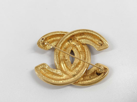 CHANEL Coco Mark Brooch Metal Gold Brooch