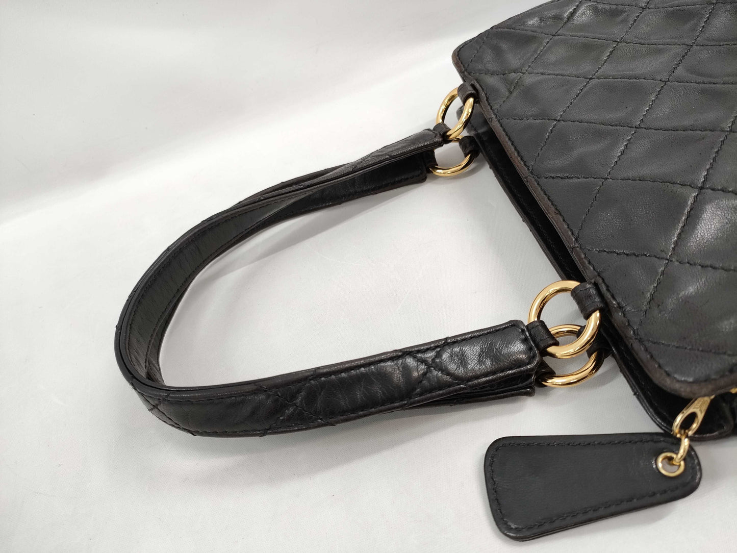 CHANEL Matelasse Lambskin Handbag in Black with Gold Hardware
